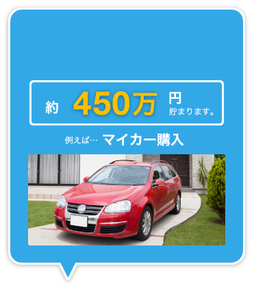 約450万円たまります